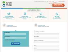 Tablet Screenshot of dons.actioncontrelafaim.org